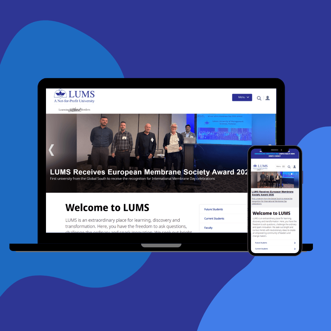 LUMS University — project mockup